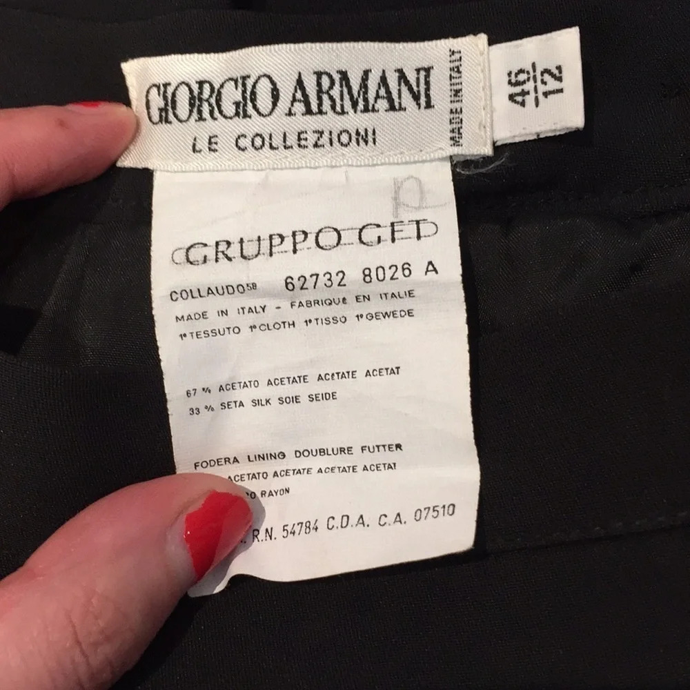 Giorgio Armani Black Pencil Skirt Size 12 - Picture 5 of 5